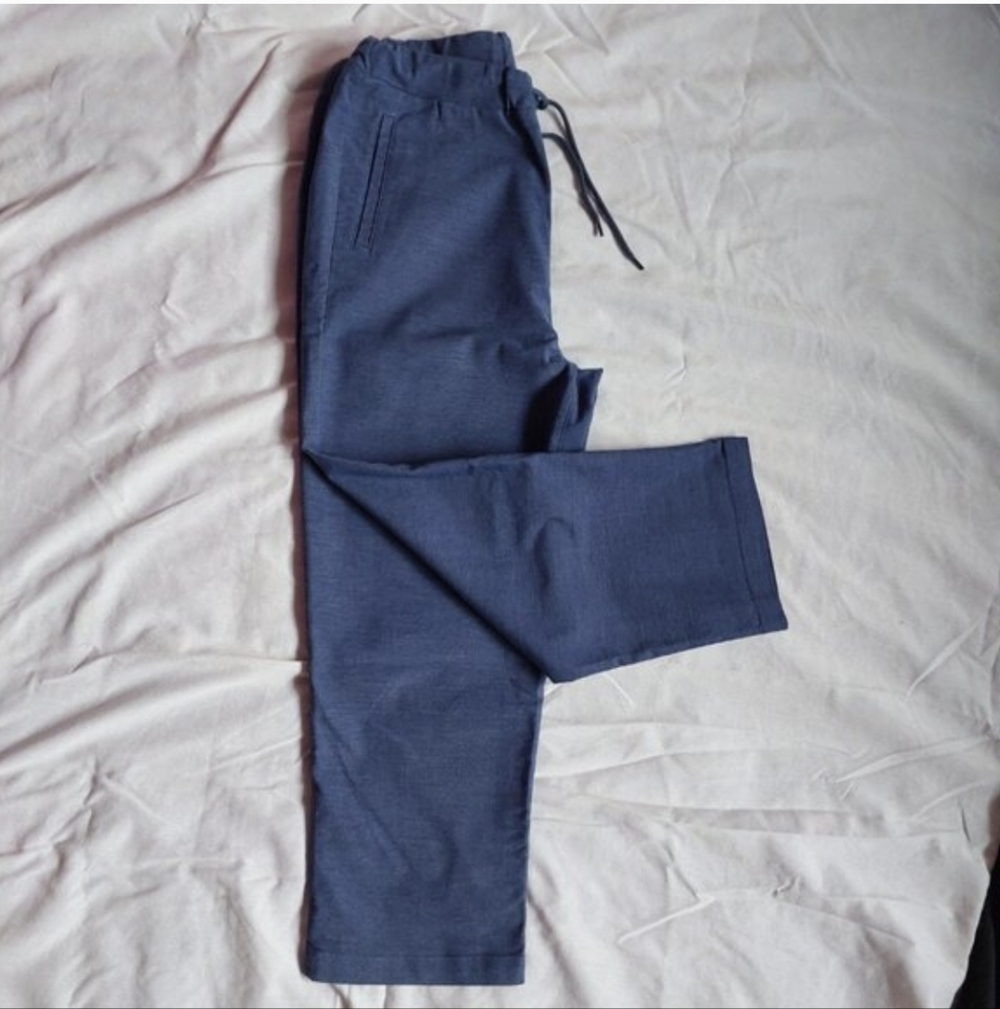 SMALL Forme Blue Draw String Crop Capri Pants - CES - Picture 6 of 12